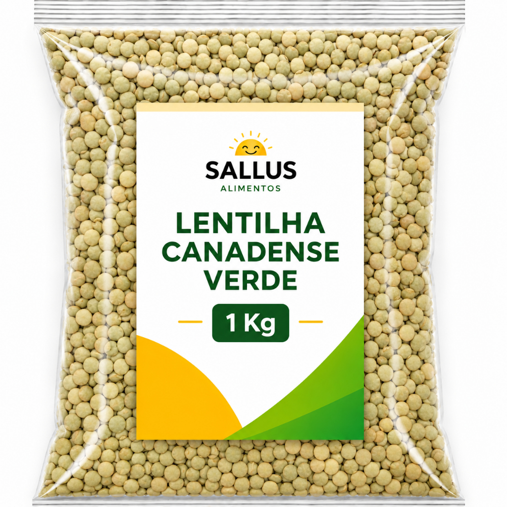 Lentilha Canadense Verde 1kg e 500g Rica Em Proteínas E Fibras