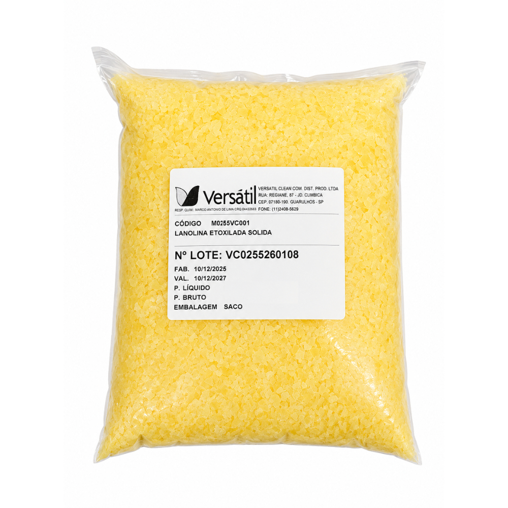 Lanolina Etoxilada Sólida Pura Para Cosméticos - (500G ou 1kg)