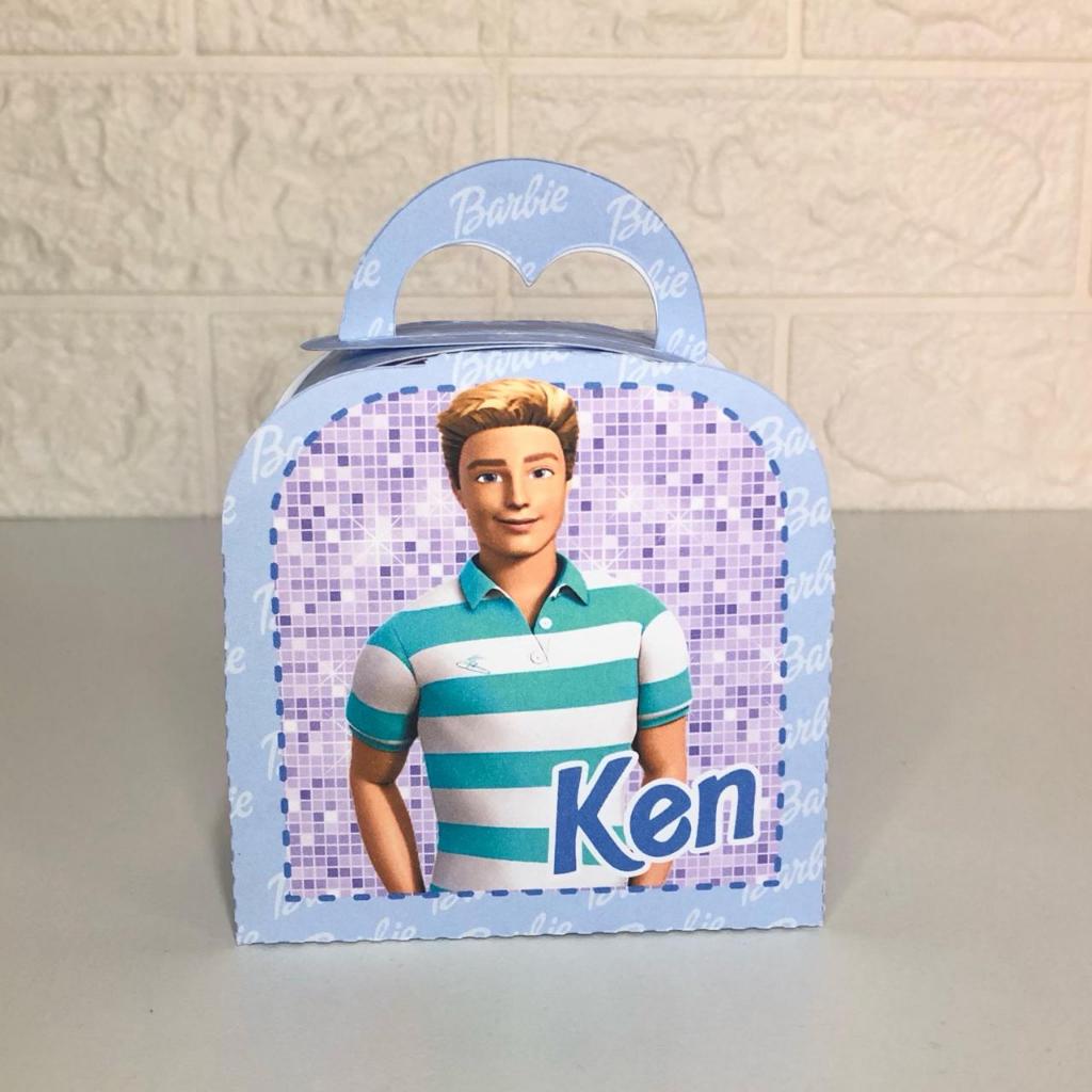 Caixa Maletinha Lembrancinha Personalizada Aniversário Ken, Personalizados Barbie ken