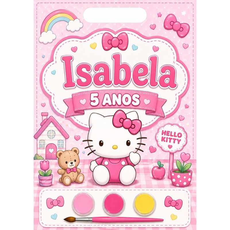 Kit Colorir Bolofofos Abelhinha Safari Minecraft Personalizado | Lembrancinha Aniversário Infantil com Tinta e Pincel
