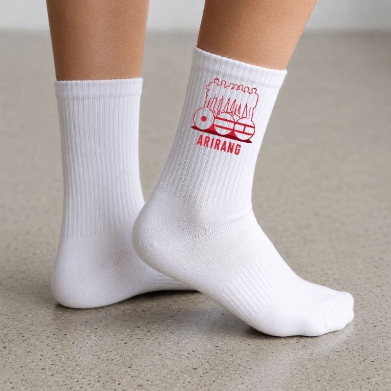 Kit 3 Pares de Meias Cano Alto Arirang K-Pop Unissex Algodão Premium Confortável — imagem 2 de 2