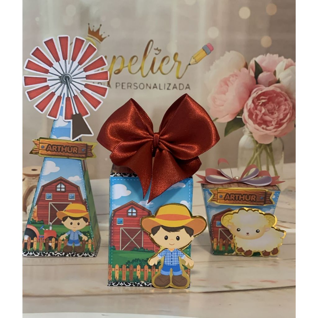 Kit Festa Fazendinha | Caixinhas Personalizadas | Lembrancinhas Personalizadas | Aniversário