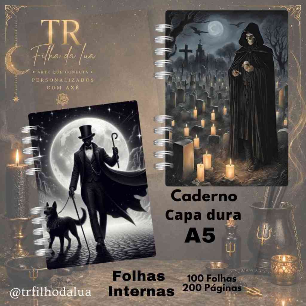 Caderno Exu Tranca Ruas Personalizado A5 Capa Dura 100 Folhas