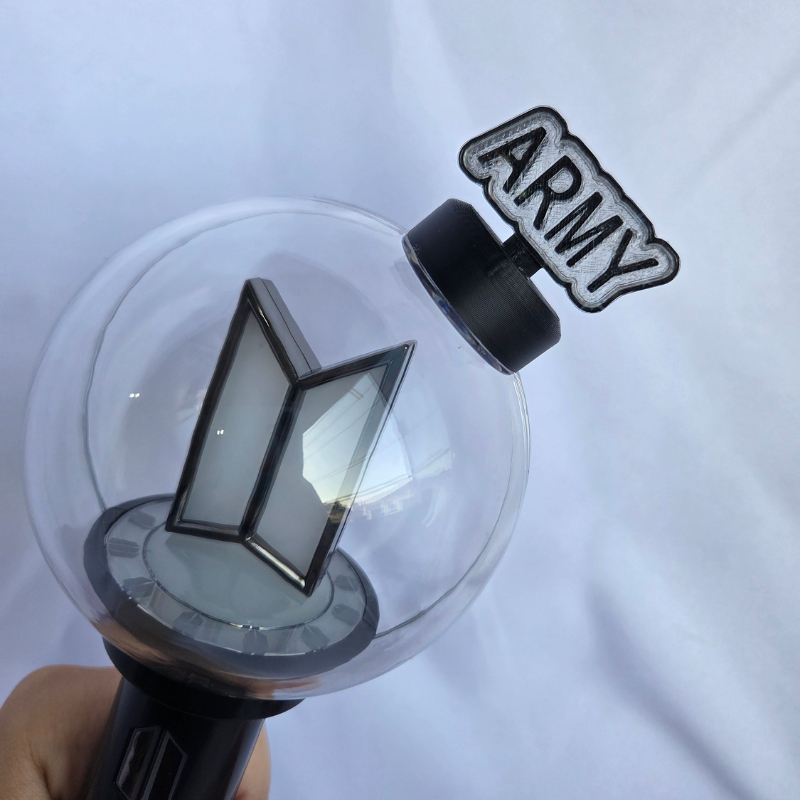 Acessórios Holográficos para Armybomb versão 4, SE e fanmade - Nomes dos membros do BTS - Impressão 3D
