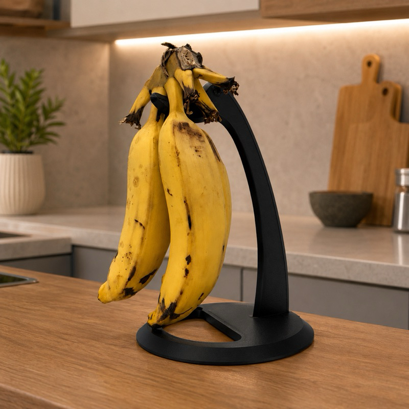 Suporte Porta Bananas Premium em PLA 3D – Organizador de Frutas para Cozinha Casa Utilidade