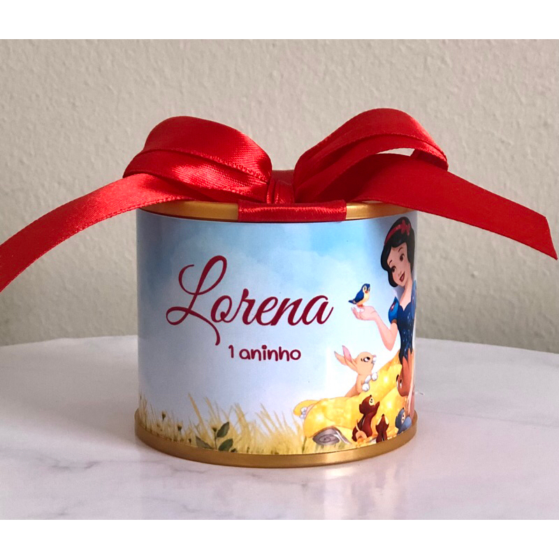 kit Tubolata Personalizada Branca de Neve | Lembrancinha Festa Infantil | Aniversário | Princesa | Maternidade 5x6