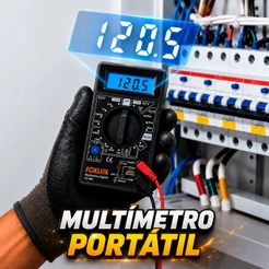 Multimetro Digital Capacitância Multimetro Portátil Sinal Sonoro Multímetro Tensão Medidor Corrente