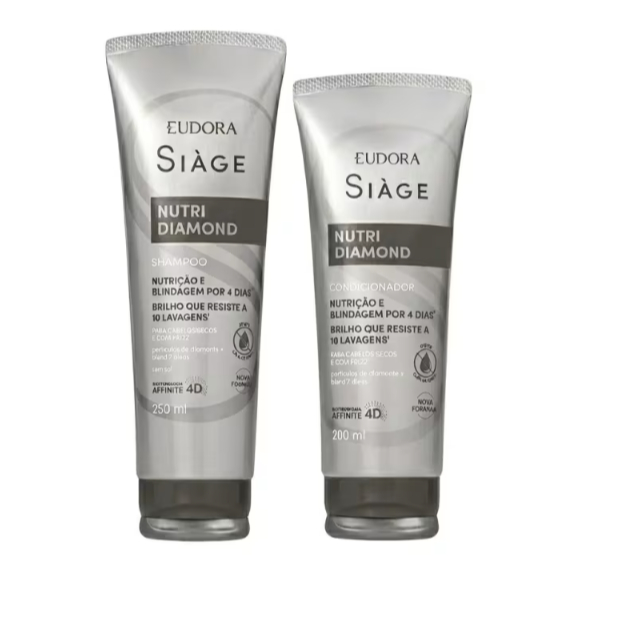 Combo Siàge Nutri Diamond Shampoo 250ml + Condicionador 200ml Eudora
