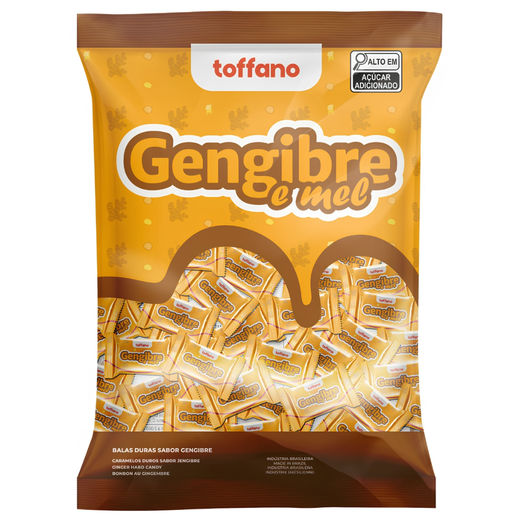 Balas Gengibre e Mel 500g Toffano