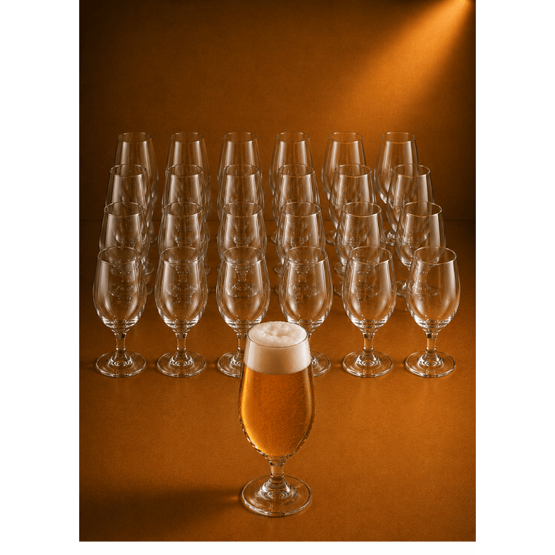 Jogo 6/12/24 Taças Copo de Vidro Floripa 330ml Cerveja Chopp Bar Restaurante - Transparente e Resistente