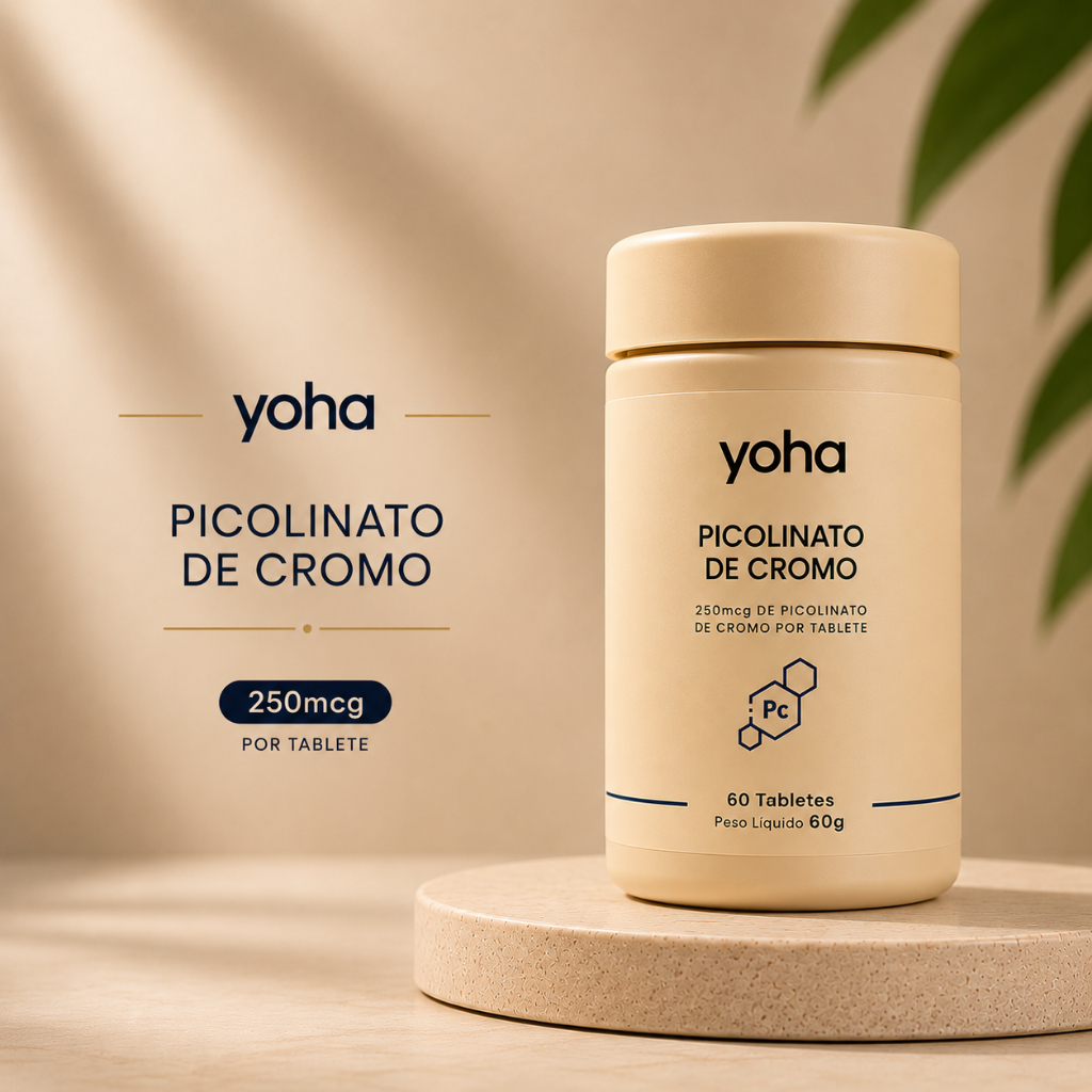 Picolinato De Cromo 250mcg 60 Tabletes Yoha Metabolismo Energia Vitalidade Camil