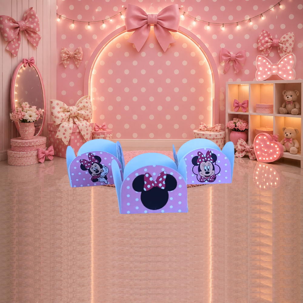 Forminhas Personalizadas Para Doces Minnie Rosa /Lembrancinha de Festa /Aniversário