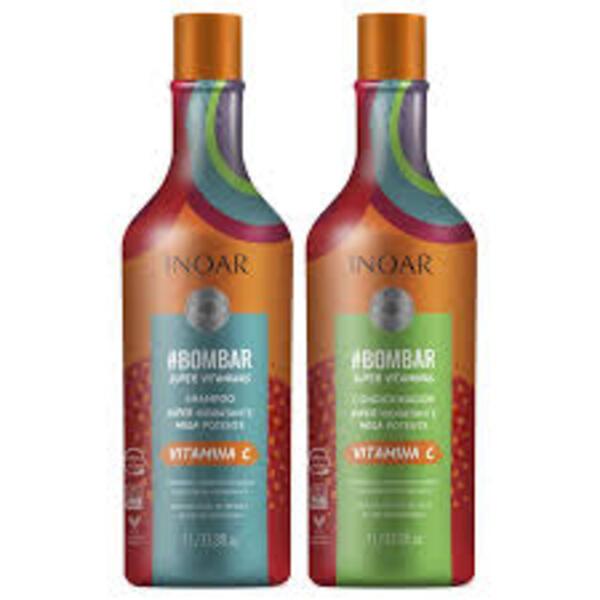Kit Shampoo e Condicionador Bomba Super Vitaminas Vitamina C Inoar