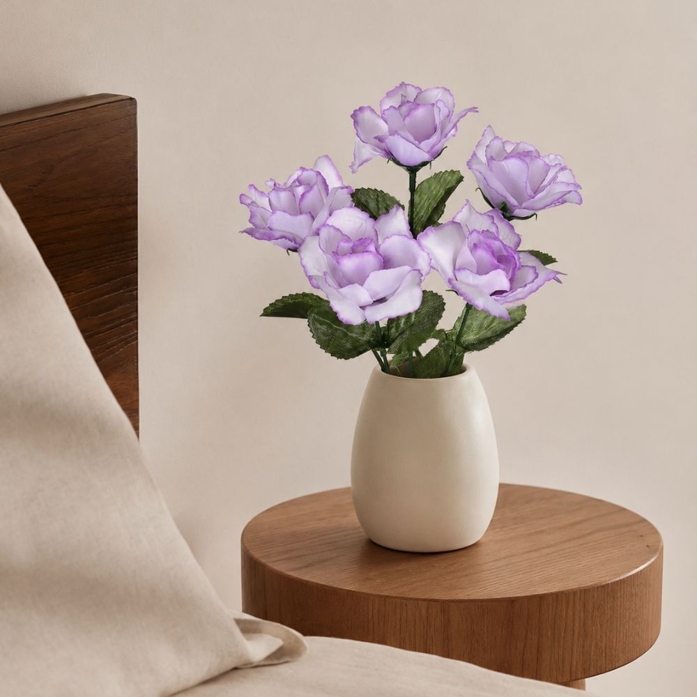 Buquê De Rosas Com Complementos Com 5 Rosas 30cm Shopsul