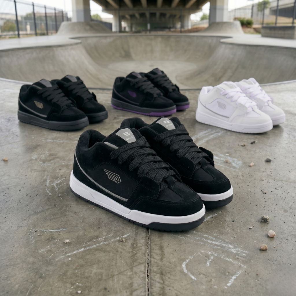 Tênis New Fly Grind Feminino Masculino Modelo Skatista Unissex em Camurça e Solado Emborrachado