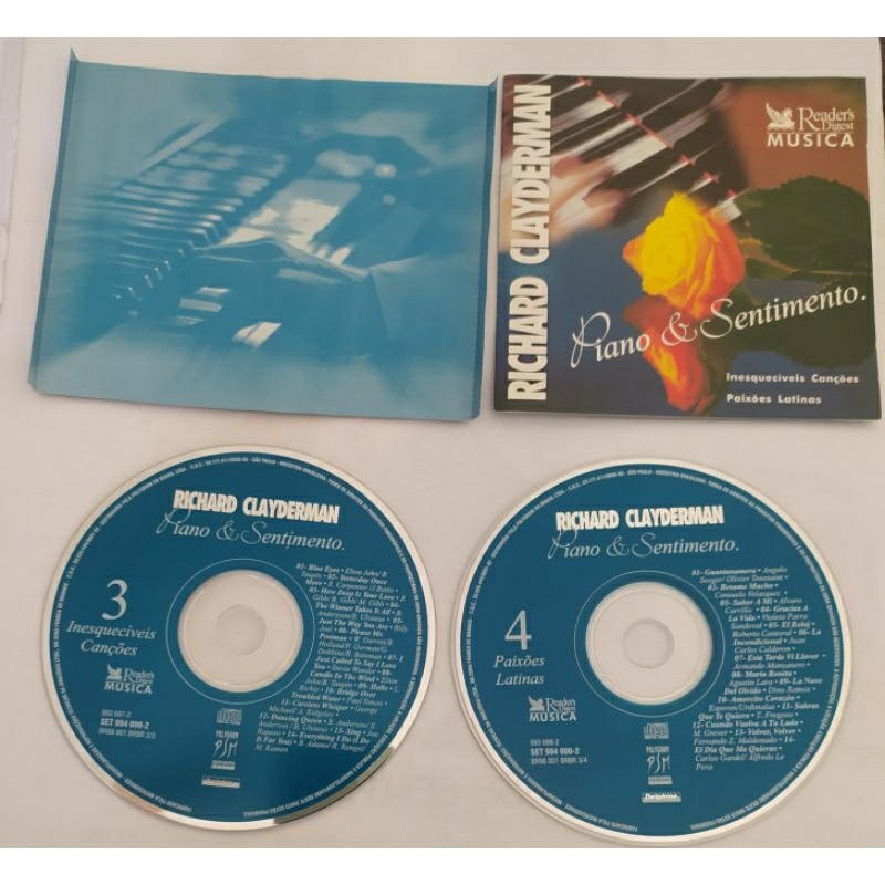 CD Richard Clayderman – Piano & Sentimento READER'S DIGEST MÚSICA 1997