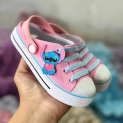 Babuche Infantil Menina StitPersonagens Estilo Star Leve Confortavel Pratico Versatil Calce Facil