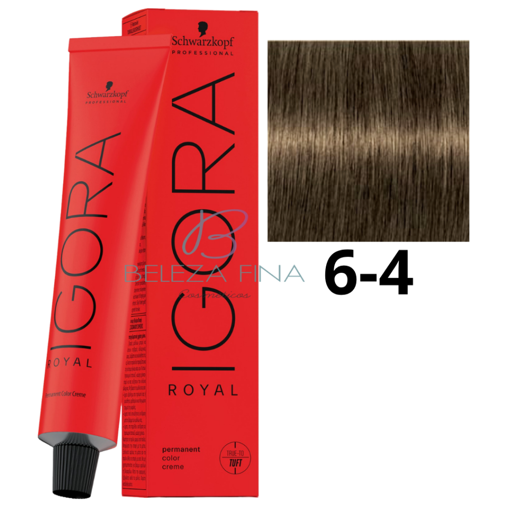 Coloração Schwarzkopf Igora Royal Tintura 6-4 60g LOURO ESCURO BEGE