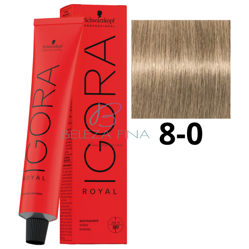 Coloração Schwarzkopf Igora Royal Tintura 8-0 60g LOURO CLARO NATURAL