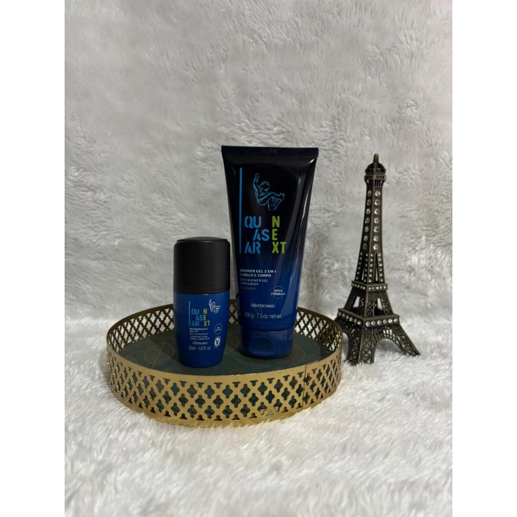 Kit Quasar Next O Boticário Desodorante Colônia + Shower Gel 2 em 1 Masculino