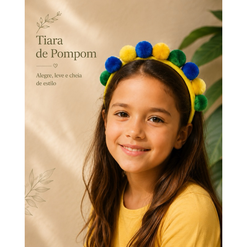 Tiara de Cabelo Arco Copa do Mundo Tiara Brasil 2026