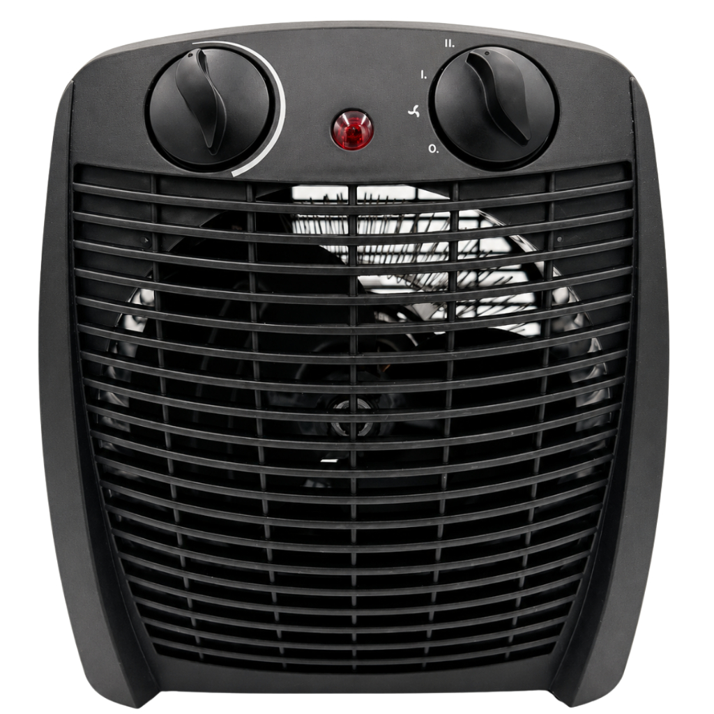 Aquecedor Elétrico Portátil 2 em 1 Aquece e Ventila AQ-100 Kian Preto 1500w 127v
