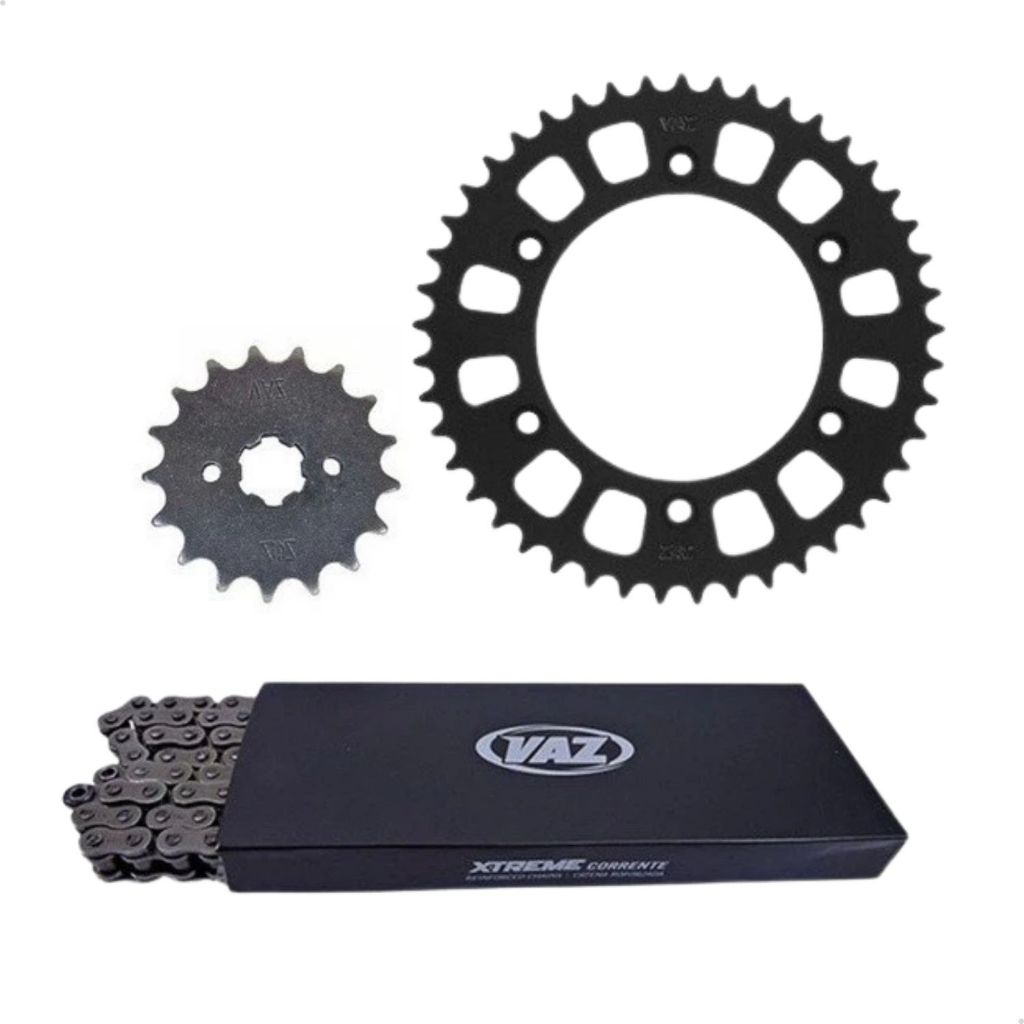 Kit Relação Transmissão Vaz Titan Fan 125 95 08 Com Retentor