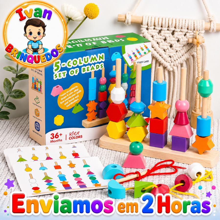 Brinquedo Interativo Montessori Brinquedos De Madeira Cor Forma Puzzle Jogo Colorido Frisado Cor