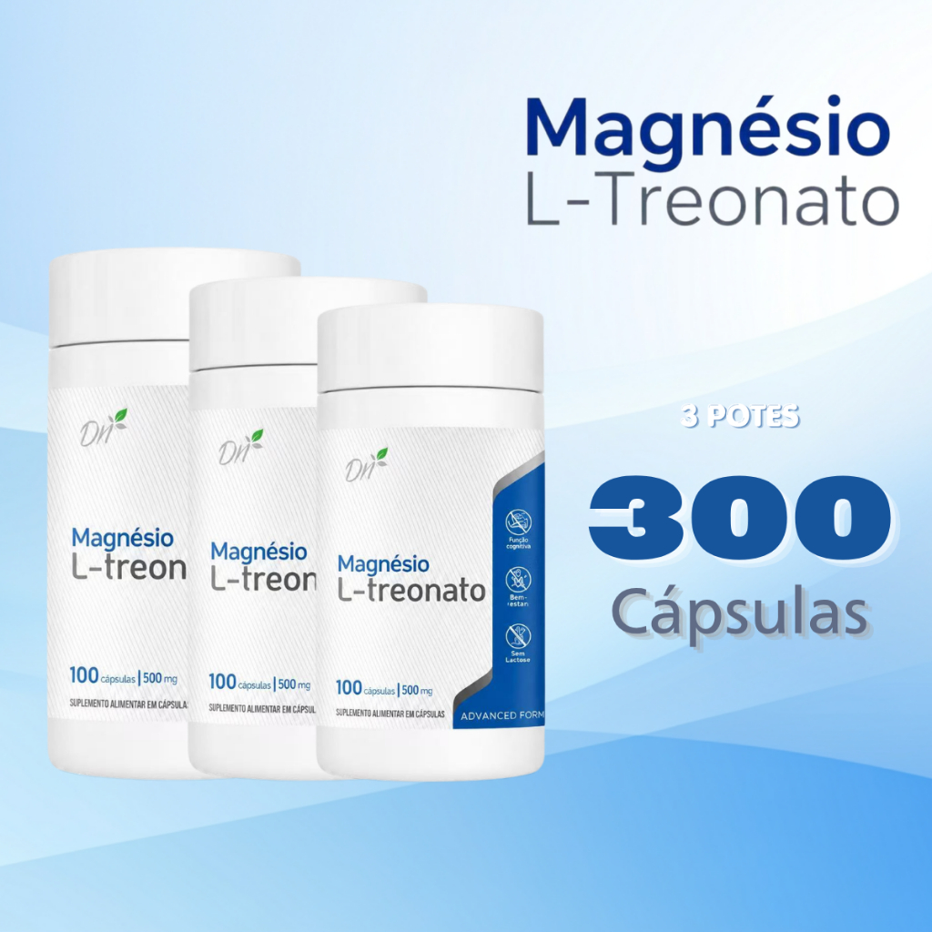 Magnésio L-Treonato 500mg – 100 Cápsulas Denature