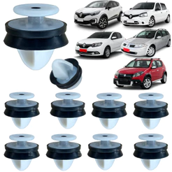 10 Presilha Grampo Forro Porta Aplique do Porta-mala Renault Clio Captur Sandero Fluence 2012 a 2020