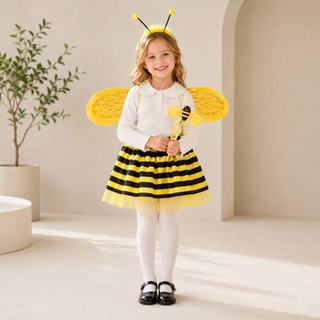 Kit 4 Fantasia De Abelha Kit Abelhinha Asa+Varinha+Tiara+Saia  Cosplay/Festa/Carnaval/Hel…