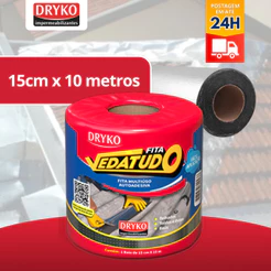 Fita Manta Asfaltica Adesiva Telhados 15 Cm X 10M Reparo Em Telhados Multiuso Anti Goteira e Furos