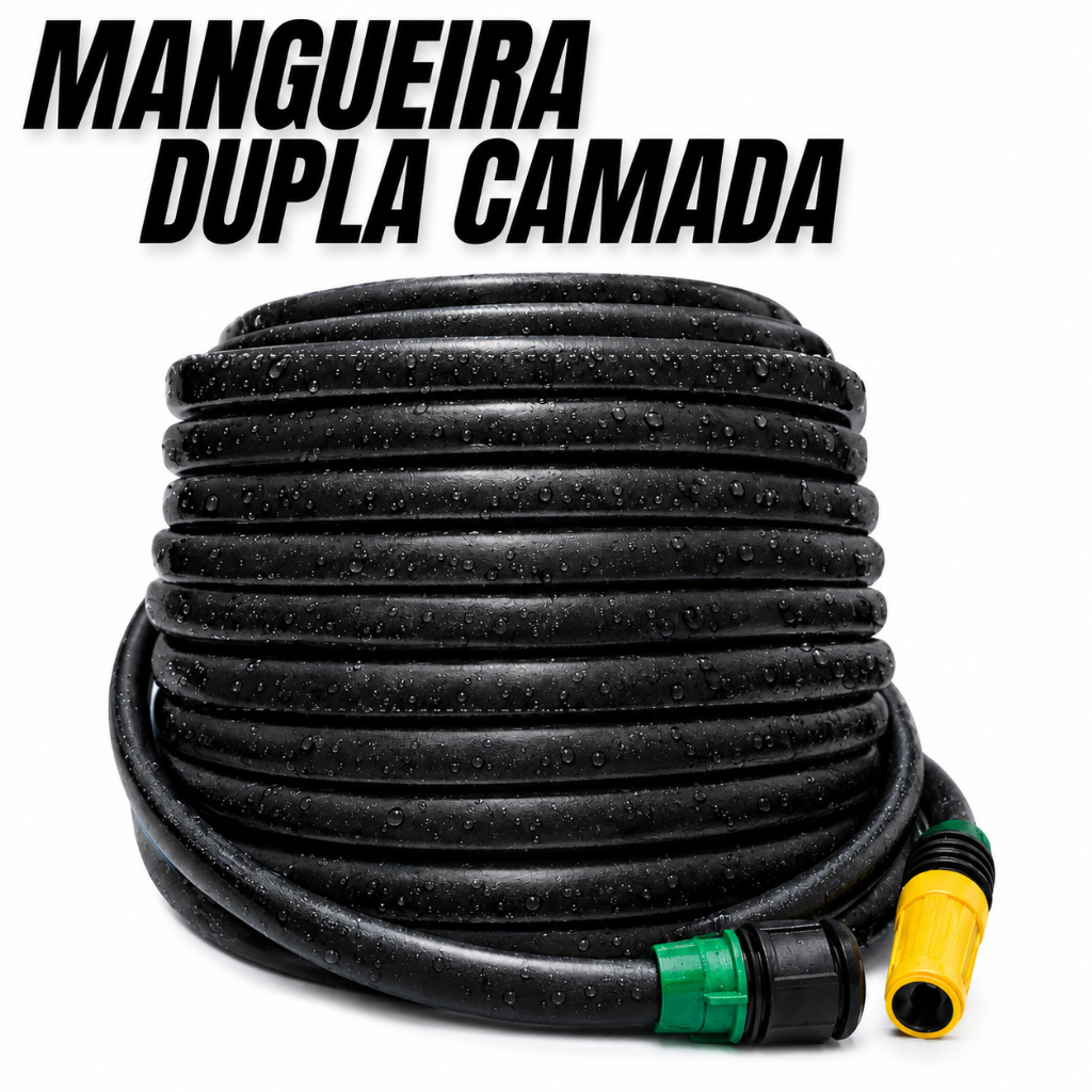 Mangueira Jardim Preta Flexivel Anti-Torção e Anti-Dobra - 05 a 40 Metros