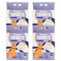 Areia Para Gato Tofu 2 kg Vegetal Higiênica Antiodor Areia Gato Premium Sanitária