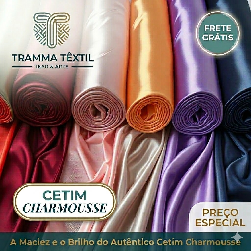 4 Metros Tecido Cetim Charmousse 1,50M Largura Cetim Liso