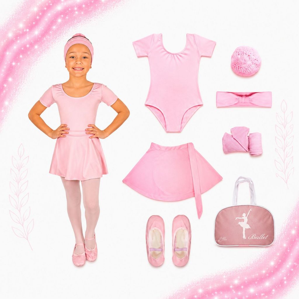 Kit Ballet Infantil Transpassada 7 itens