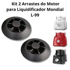 Kit 2 Arrastes do MOTOR de liquidificador  Mondial Turbo L99 Turbo Power