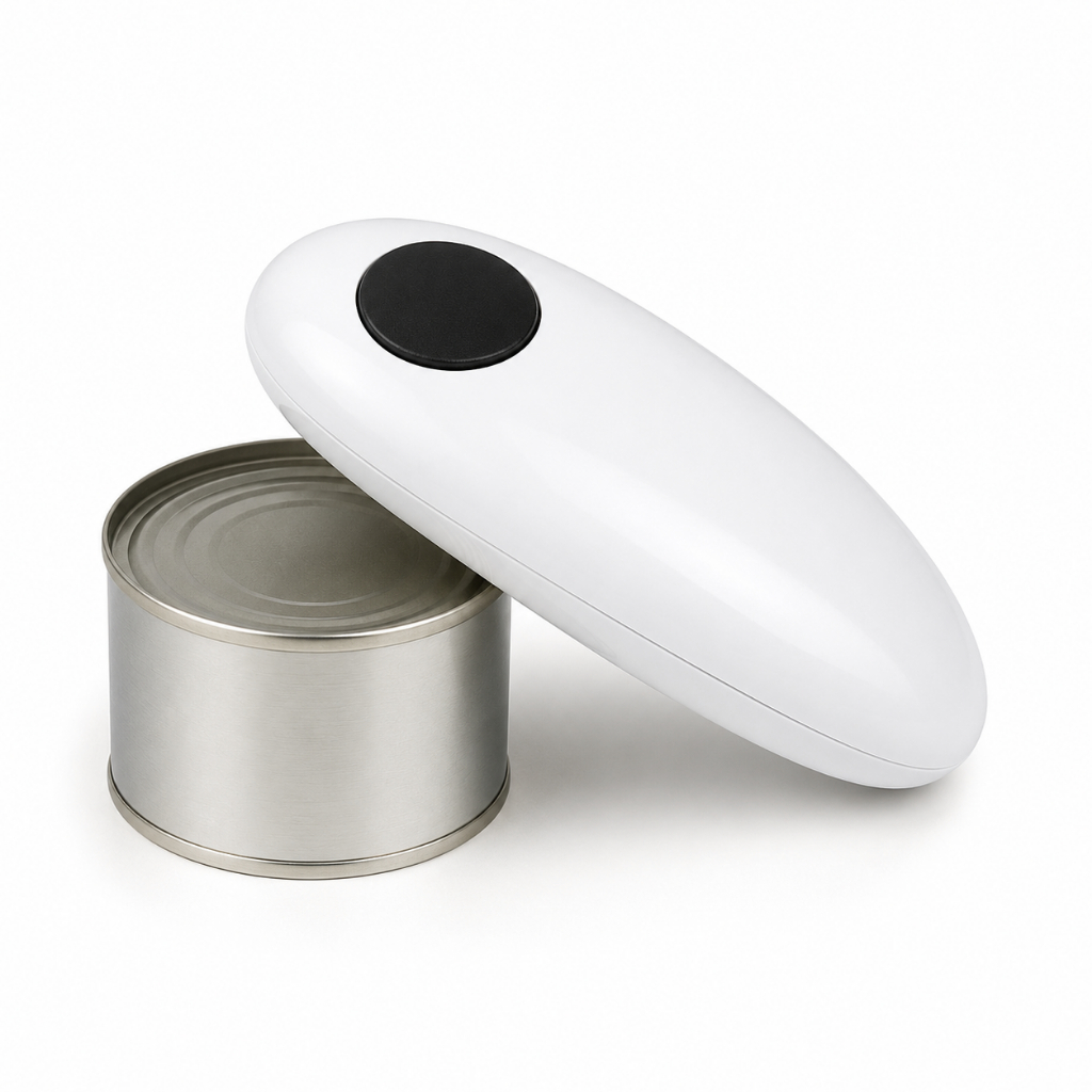 Abridor de Latas Elétrico Touch Giratório Branco