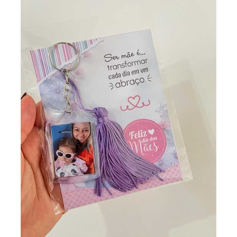 1unidade de Chaveiro Personalizado em Acrílico com Tassel e Card | Lembrancinha Personalizada | Qualquer Tema e Cor