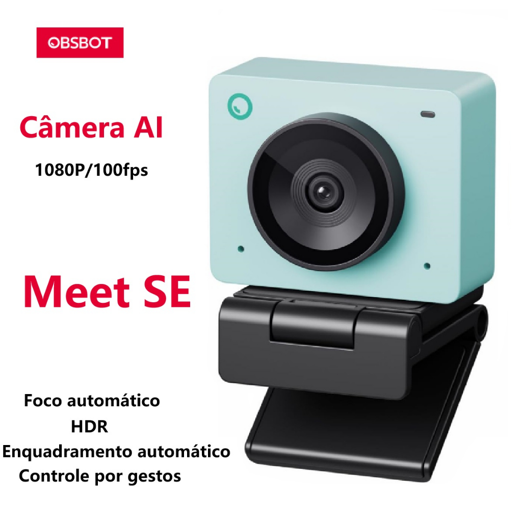 OBSBOT Câmera Ai Meet SE 1080P Webcam Adequado Para e-Esports e Transmissões ao Vivo