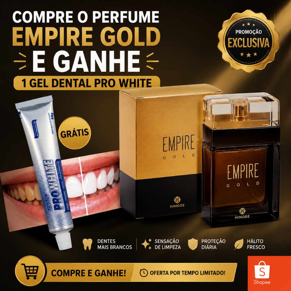 Perfume Empire Gold Hinode Masculino Original 100ml Longa Duração + Ganhe Gel Dental Pro White Grátis