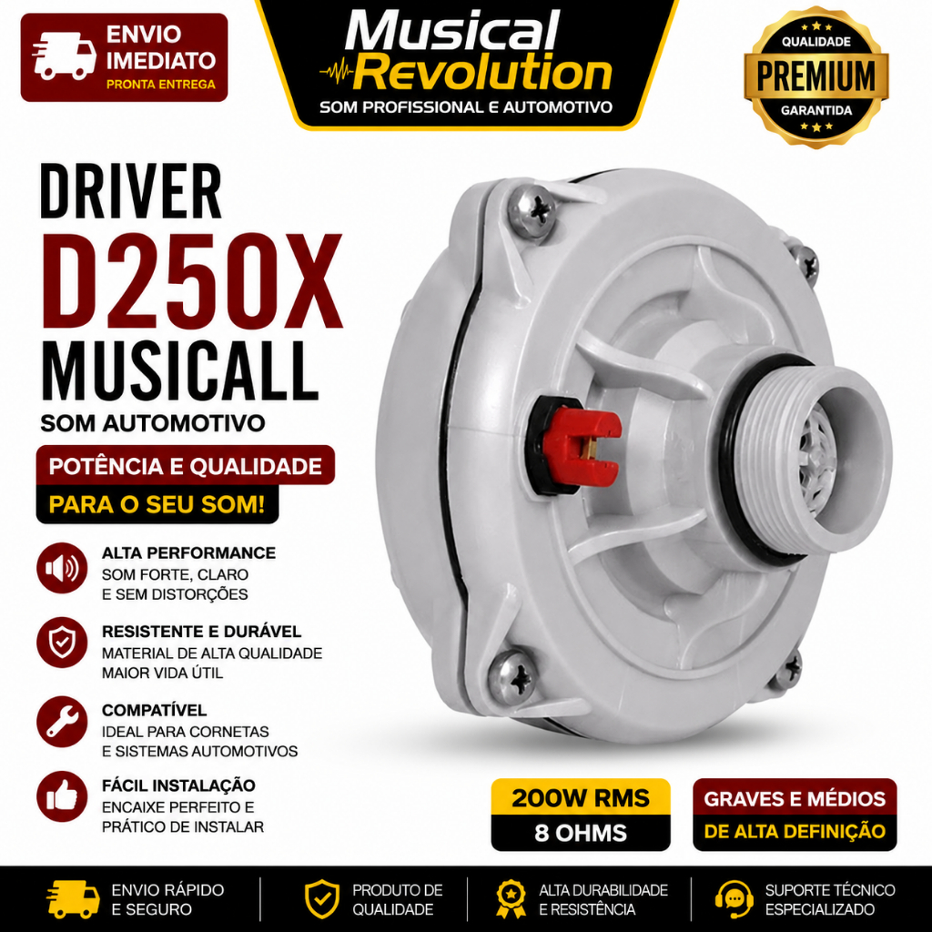 Driver Dx  D250x Musicall Som Automotivo Corneta Promoção