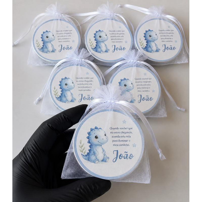 kit 10 unidades Lembrancinha com Vela Aromática Personalizada | Chá de Bebê | Chá Revelação|Aniversário|Batizado|Eventos
