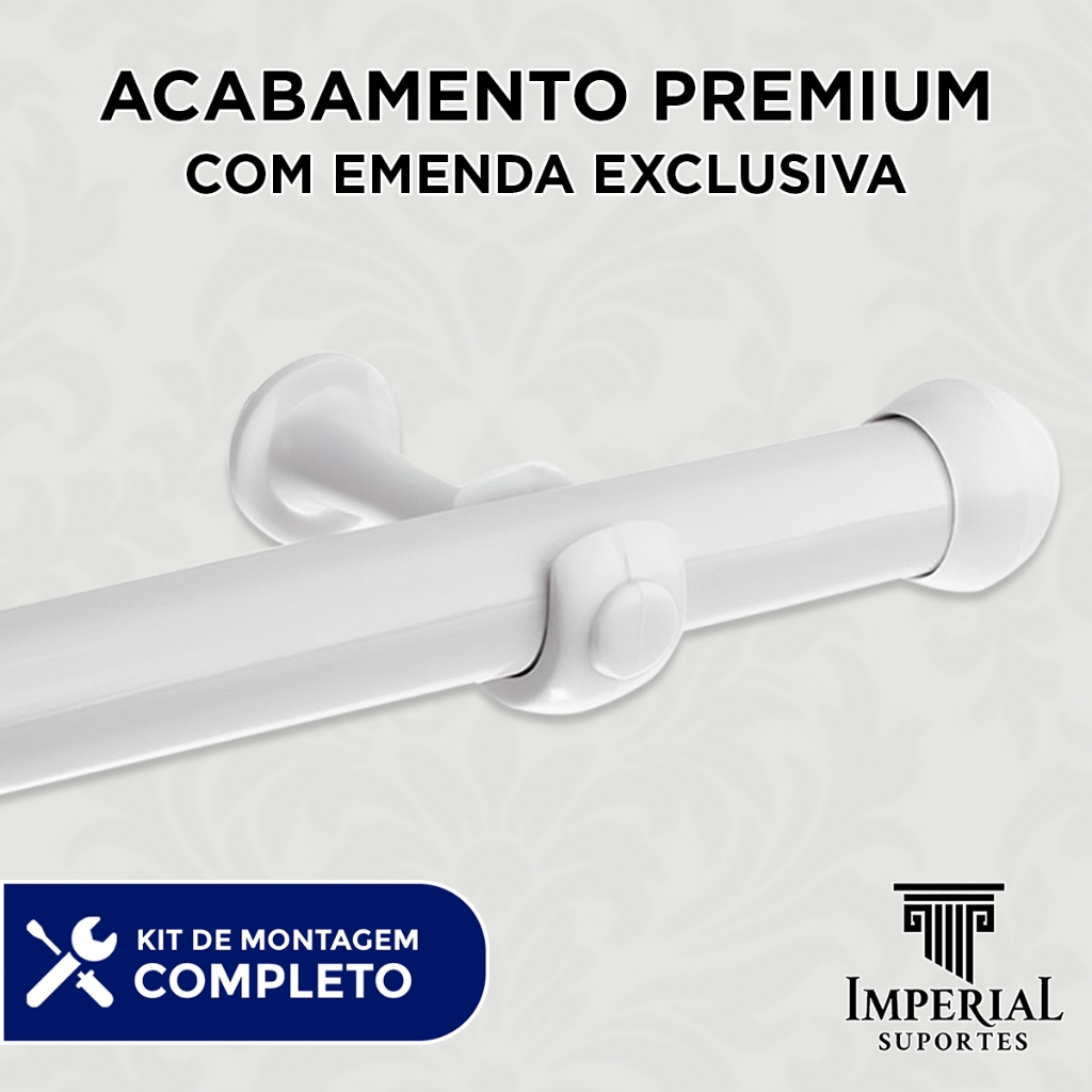 Varão P/ Cortinas 2,50 Metros 28mm (Grosso) - Várias Cores