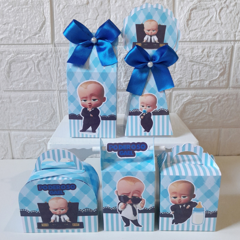 Kit Caixinhas Poderoso Chefinho Personalizadas com Nome e Idade  Pegue e Monte Lembrancinha Festa Infantil