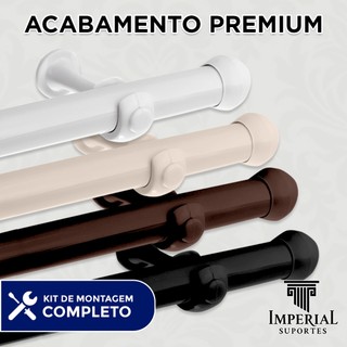 Varão de Cortina 1,50 metros 19mm Varias Cores Simples Decorativo para Sala Quarto