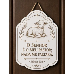 Placa Decorativa Cristã Salmos 23:1