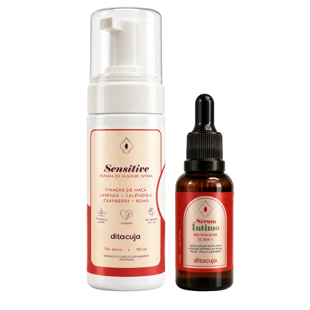 Kit Alívio e Renovação Íntima | 2 Produtos | Pele Sensível | Limpeza Suave e Hidratação Profunda