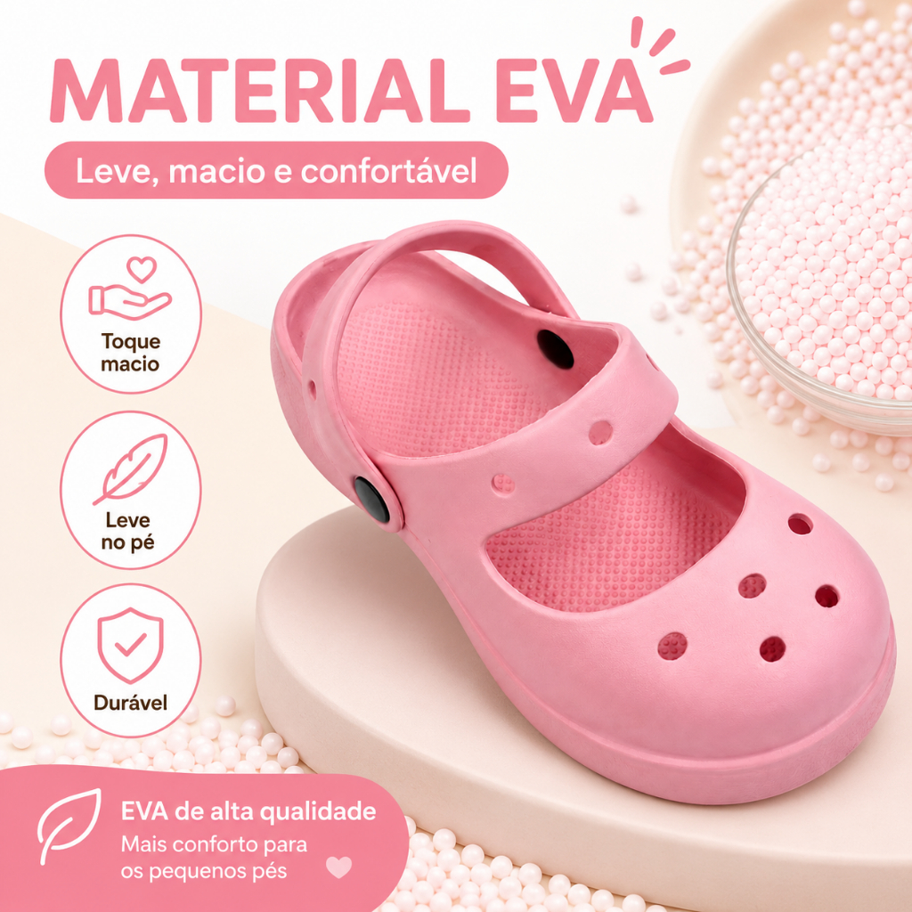 Mais espaço e liberdade para os pés: clog confortável, fácil de limpar e versátil