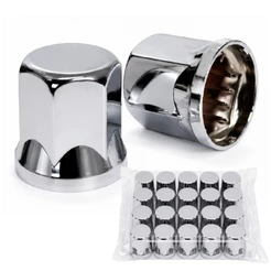 Kit 20 Capa Porca Roda Cromada 30mm Caminhão Sextavada